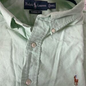 Ralph Lauren Men's Mint Button Down Shirt